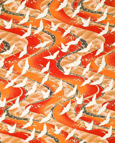 1053 Cranes on Orange