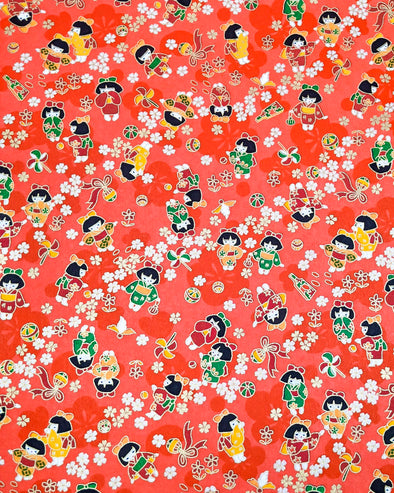 1060 Kimono Girls on Red