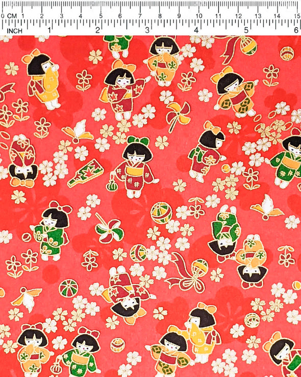 1060 Kimono Girls on Red