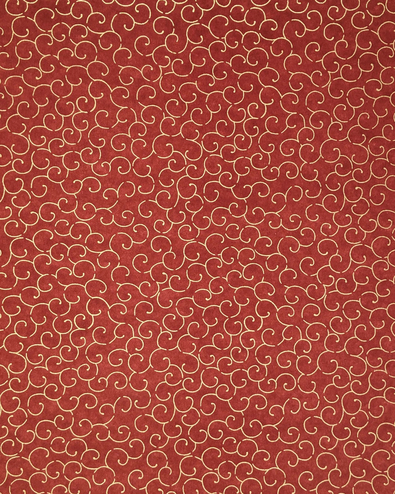 0172 Gold Karakusa on Red
