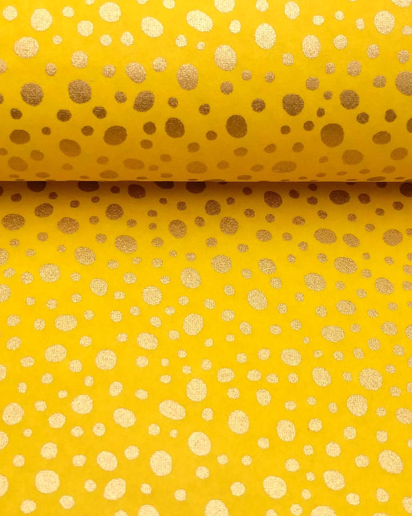 0210 Gold Dots on Yellow