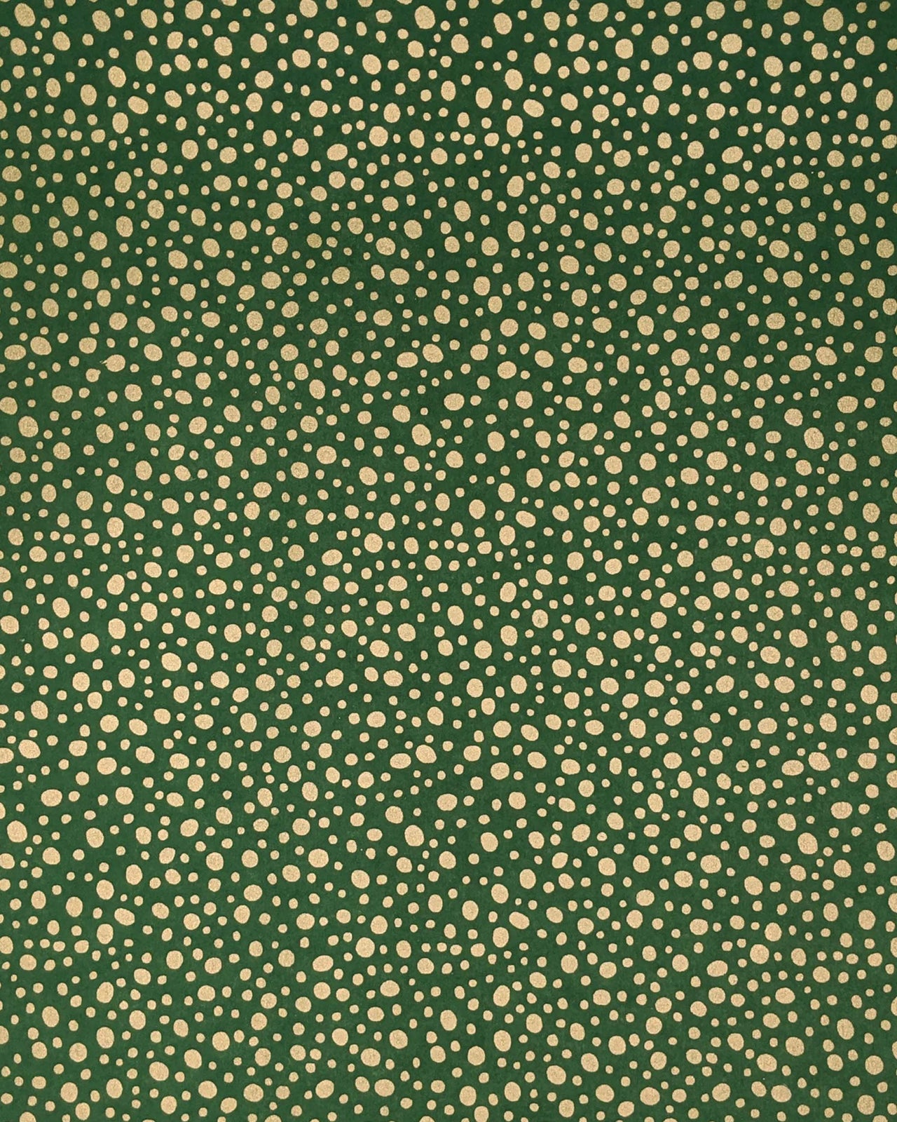 0211 Gold Dots on Green