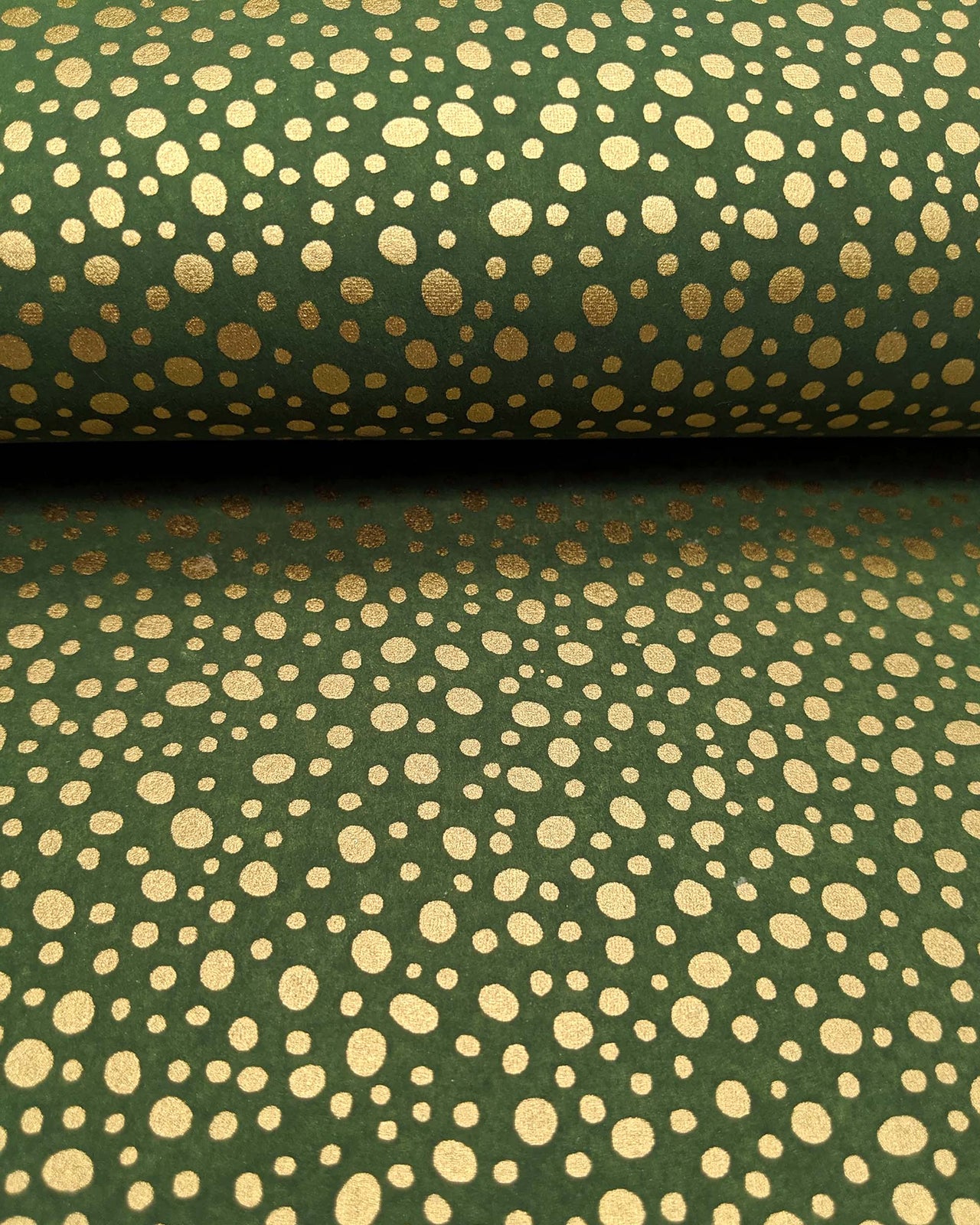 0211 Gold Dots on Green