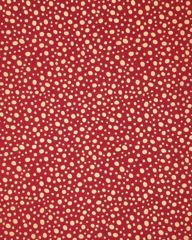 0212 Gold Dots on Red