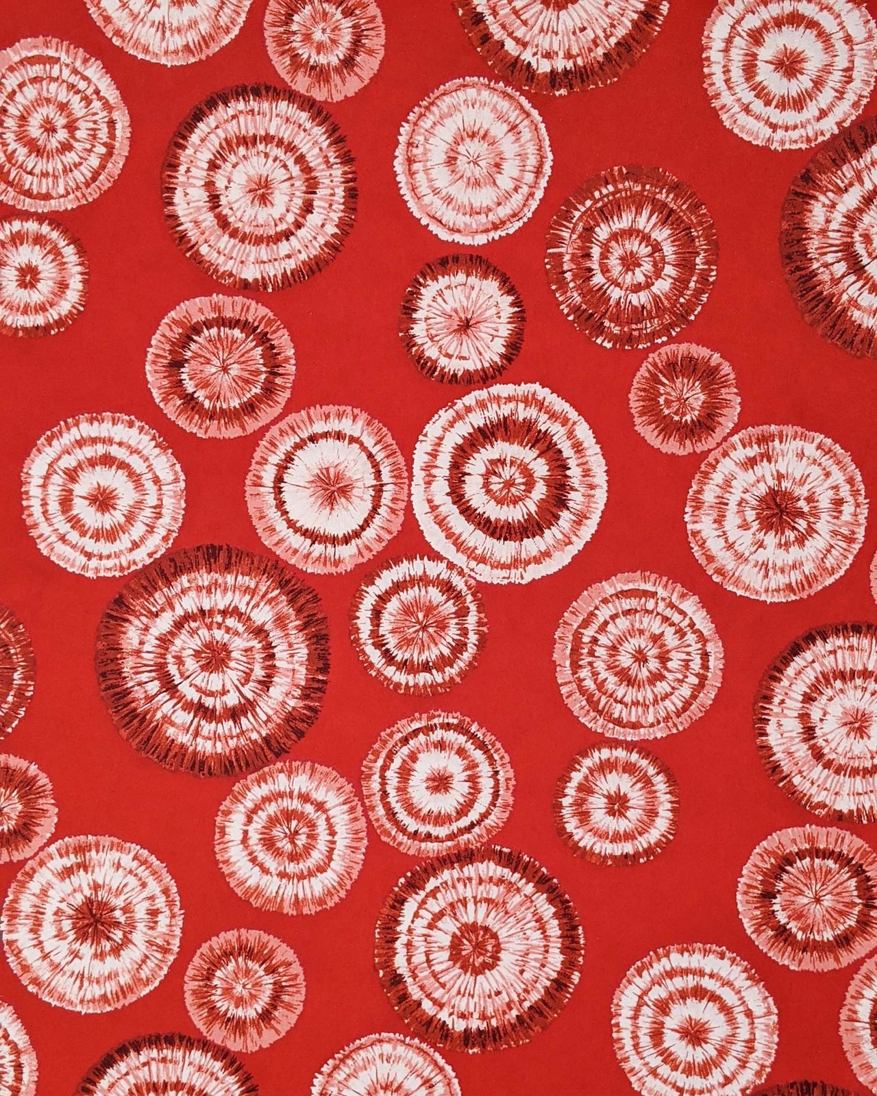 0258 Red & White Circle Bursts