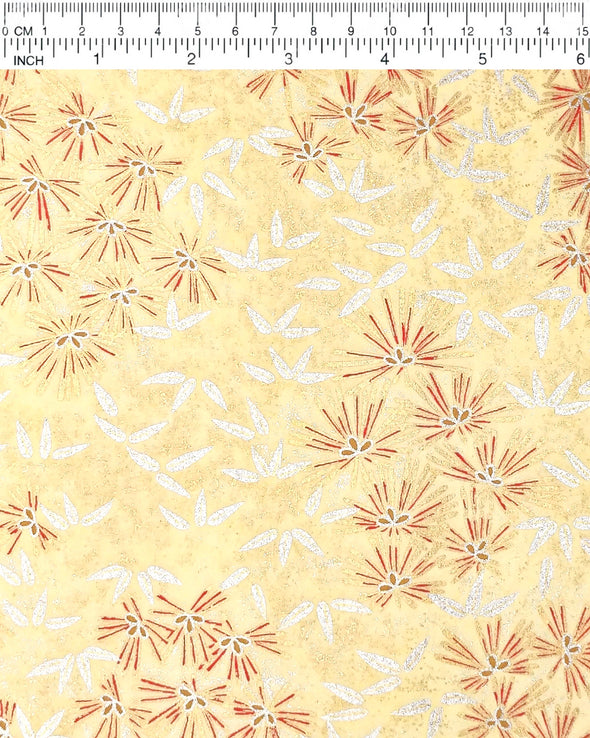0274 Abstract Flowers on Cream