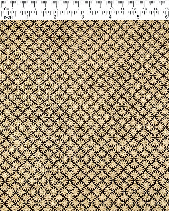 0282 Gold Geometric Pattern on Black