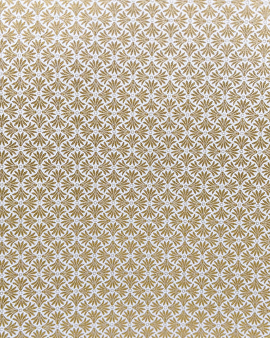 0286 Gold Geometric Pattern on White