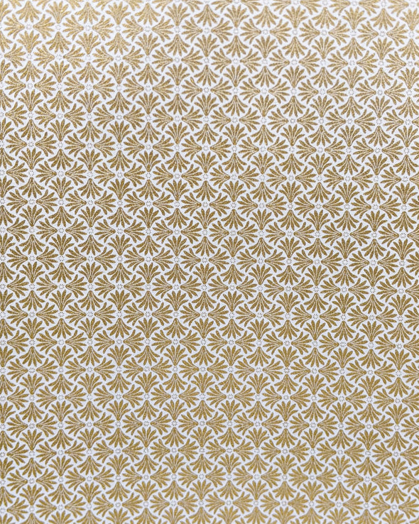 0286 Gold Geometric Pattern on White