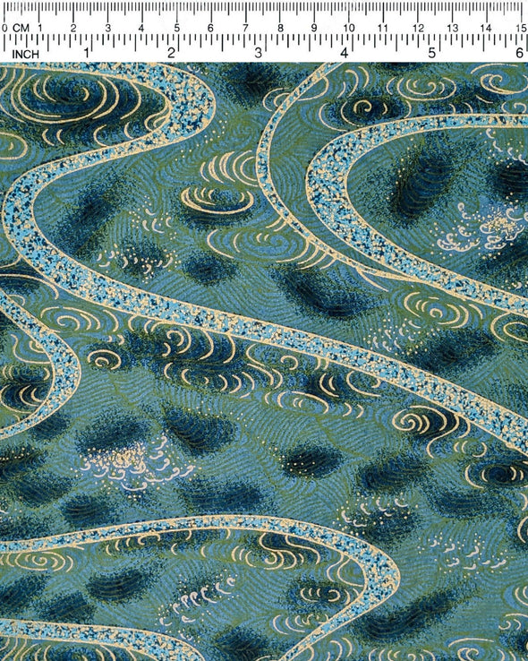 0296 Turquoise Blue Swirls