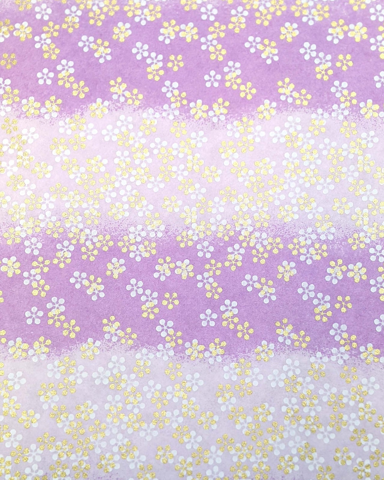 0322 Gold & White Blossoms on Purple