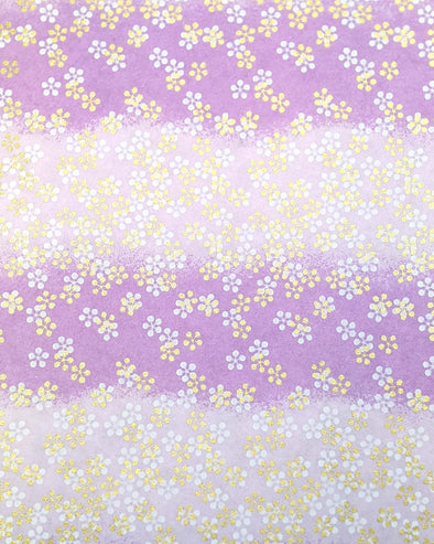0322 Gold & White Blossoms on Purple