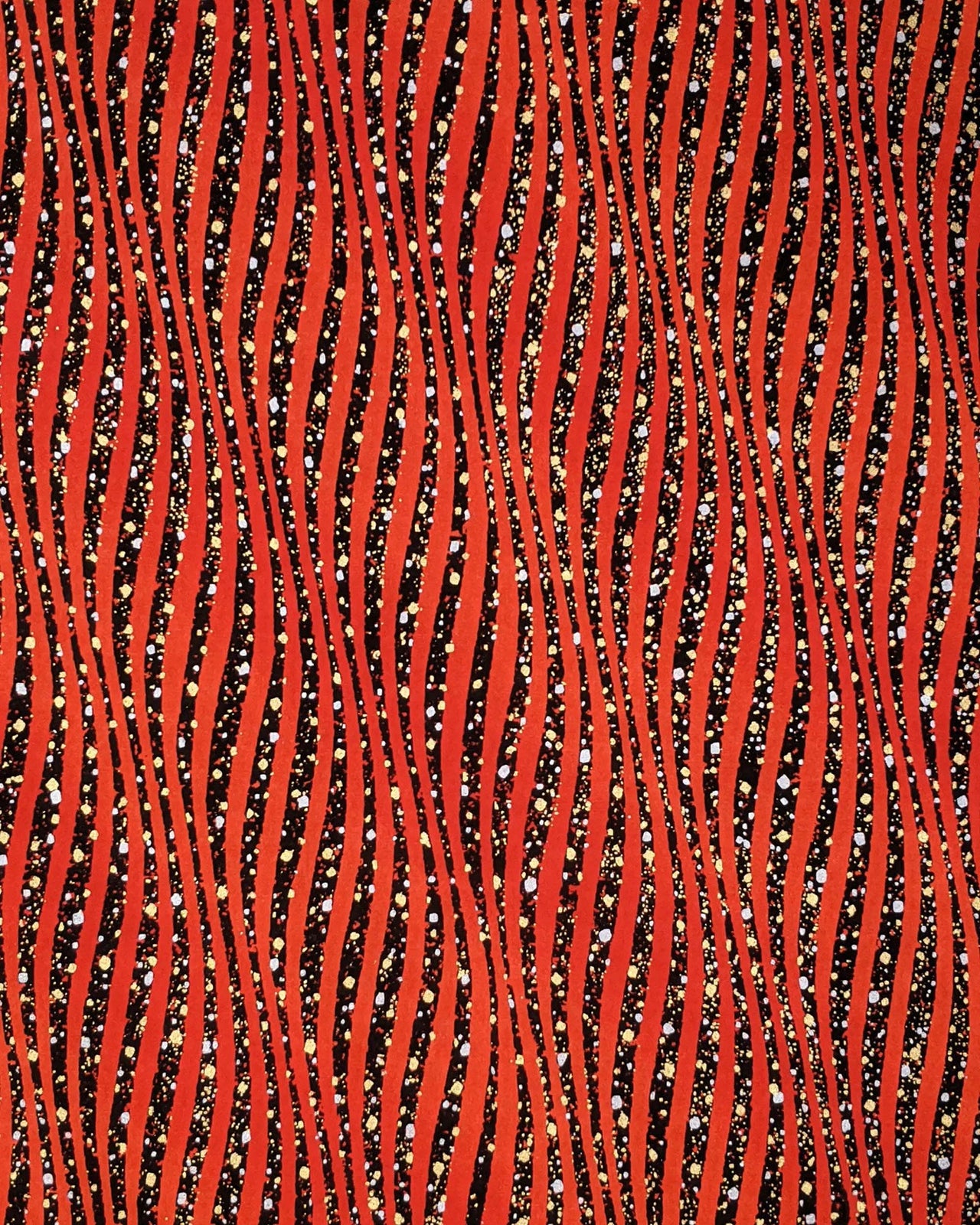 0334 Red Swirls on Black