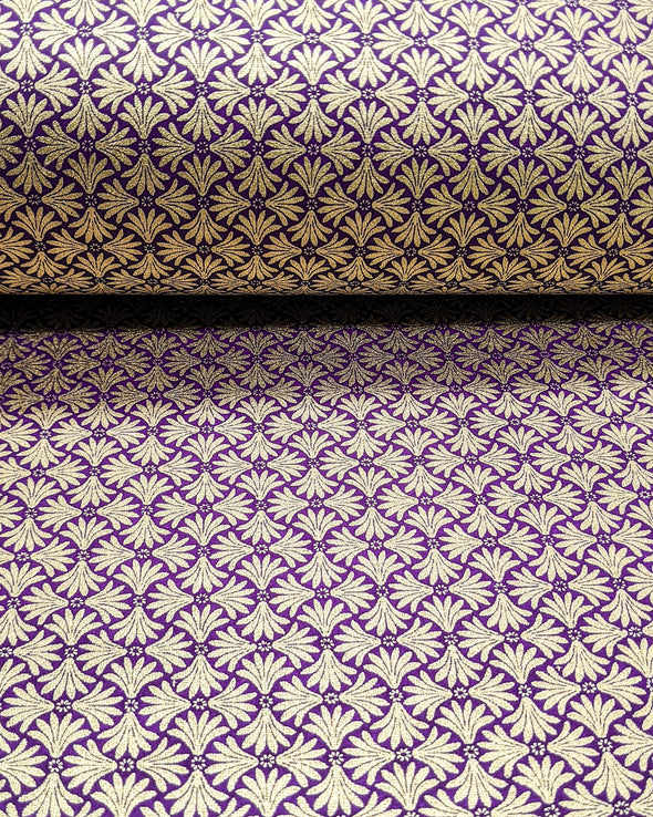 0338 Gold Geometric Pattern on Purple