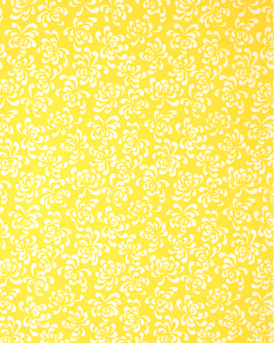 0409 White Chrysanthemums on Yellow