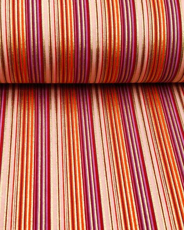 0490 Orange & Pink Stripes
