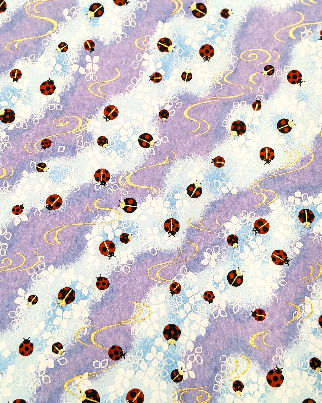 0542 Ladybugs on Purple & Blue