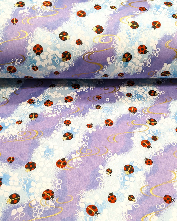 0542 Ladybugs on Purple & Blue