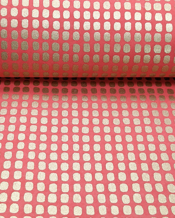 0564 Gold Blocks on Pink