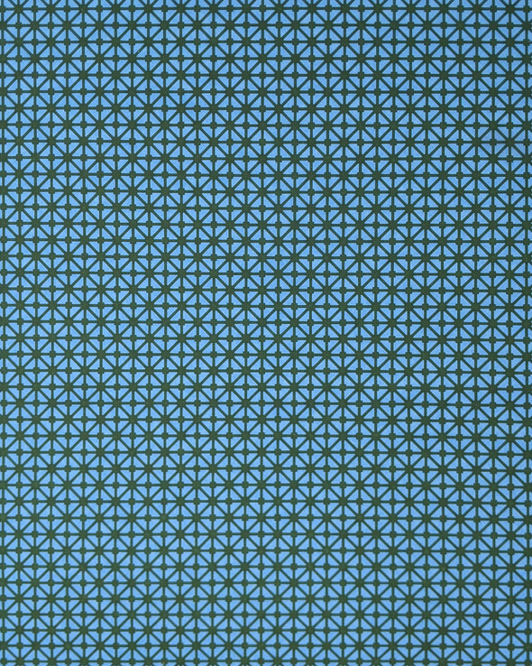 0575 Blue Geometric Grid