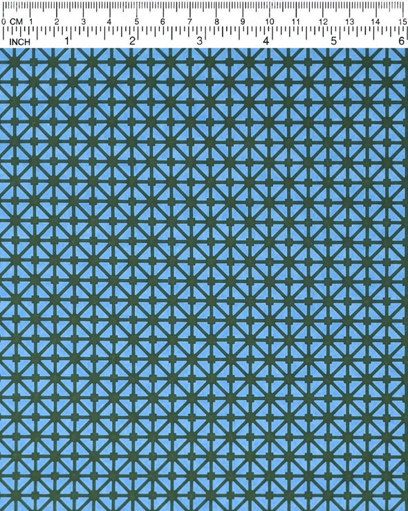 0575 Blue Geometric Grid