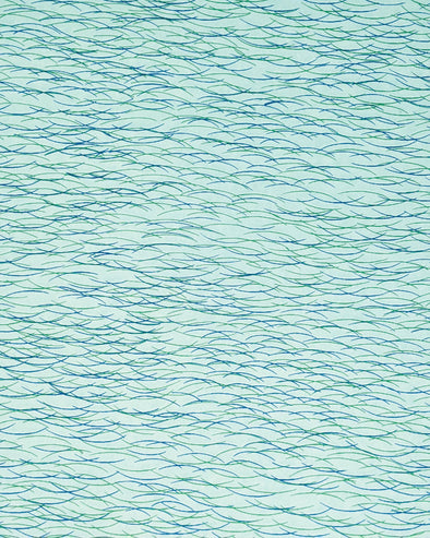 0589 Blue & Green Lines on Turquoise