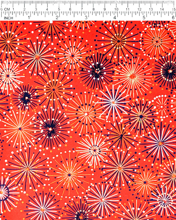 0598 Fireworks on Red