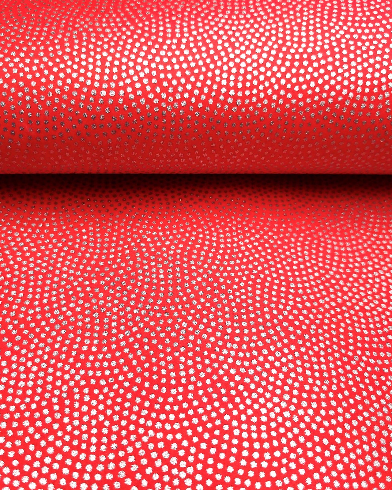 0599 Silver Same-Komon Design on Red