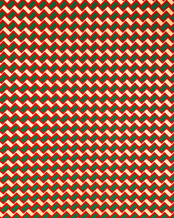 0626 Red, Green, & Gold Zig Zags