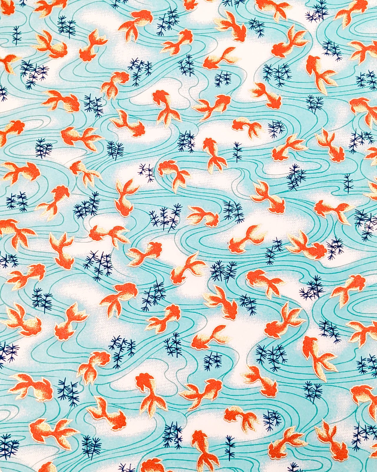 0627 Koi Fishes on Blue