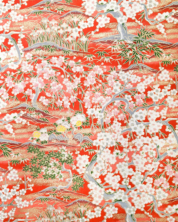 0648 Blossom Tree on Red