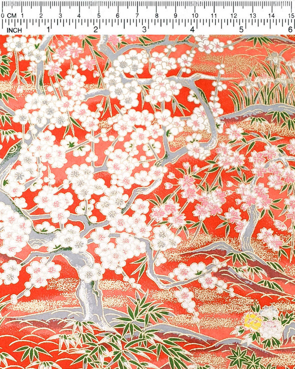 0648 Blossom Tree on Red