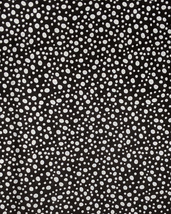 0675 Silver Dots on Black