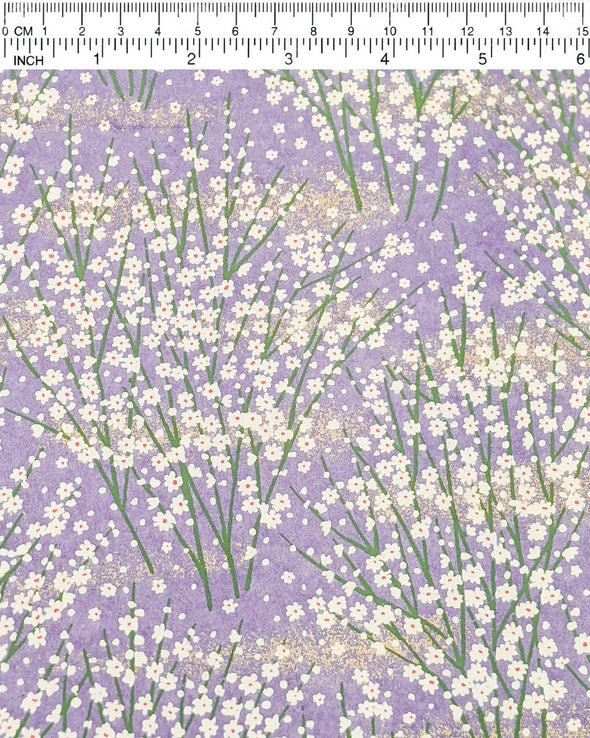 0679 White Flower Bushes on Purple
