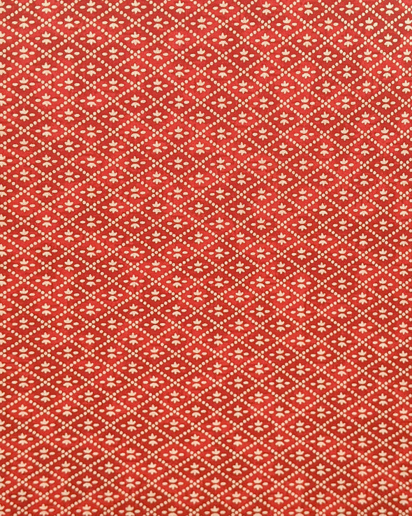 0788 Gold Hishi Design on Red