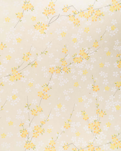 0810 Cherry Blossoms on Pearlescent Yellow
