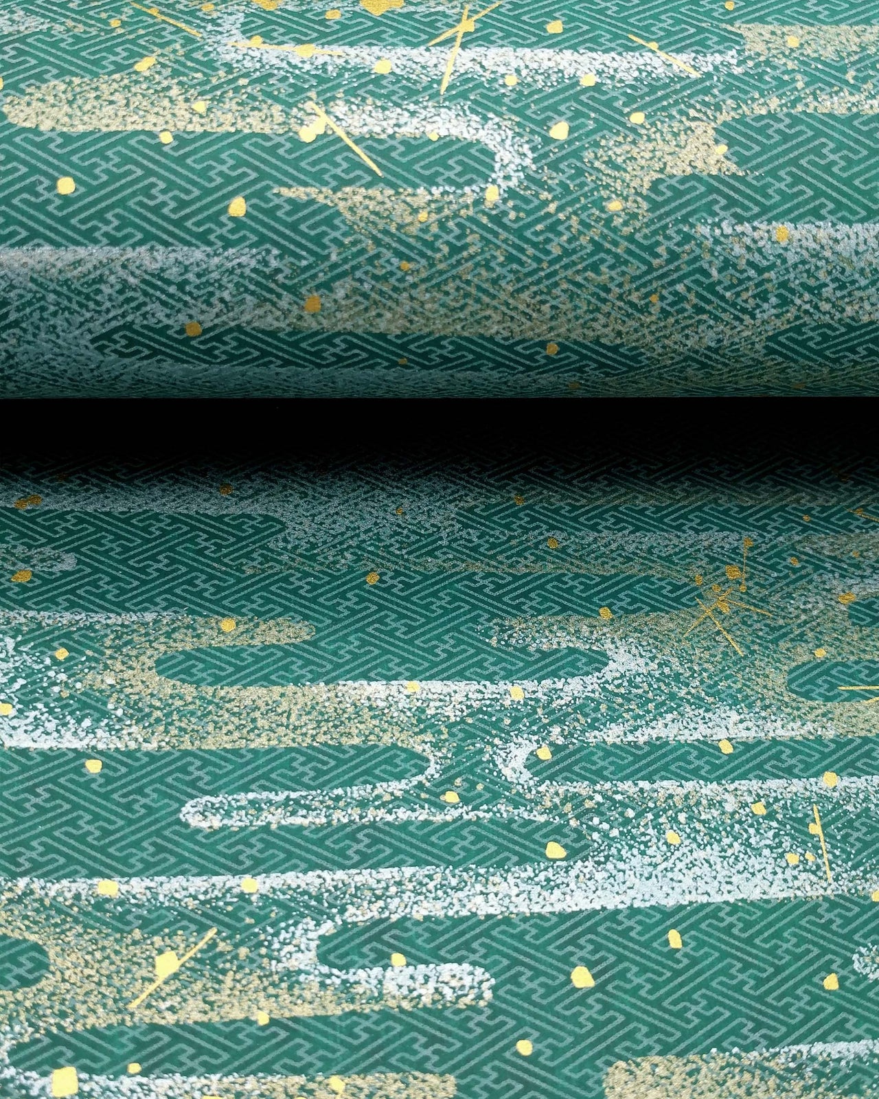 0816 Sayagata Design on Green
