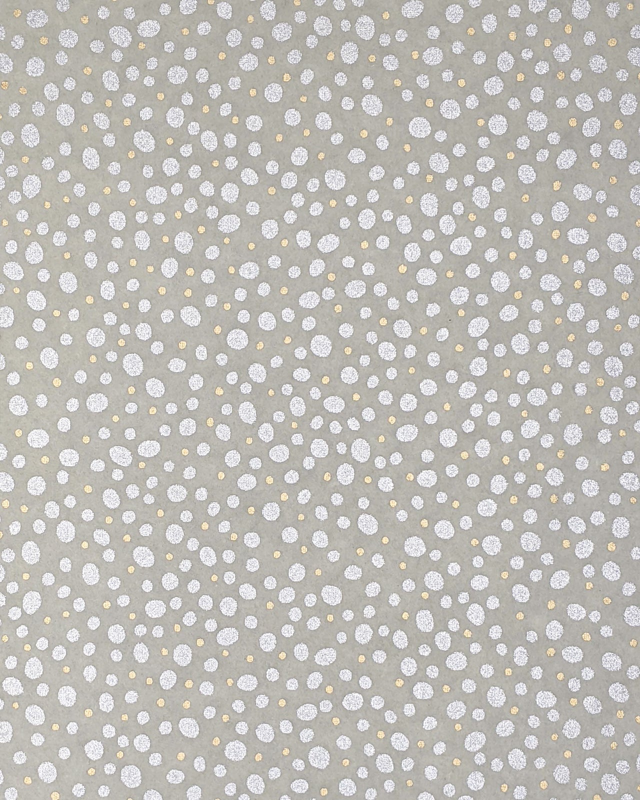 0844 Silver & Gold Dots on Gray