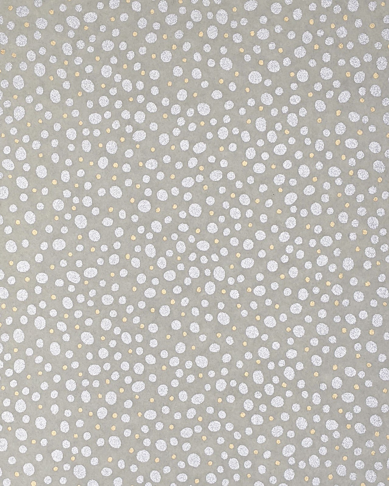 0844 Silver & Gold Dots on Gray