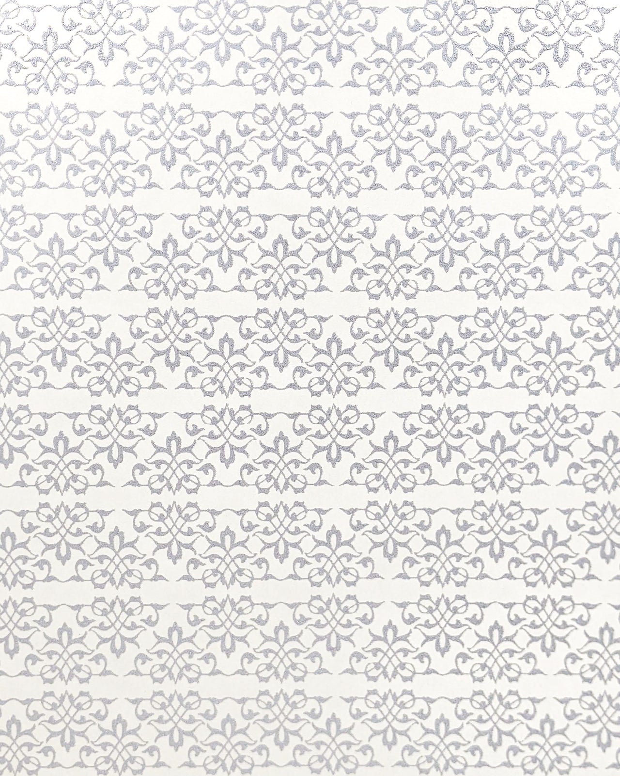 0848 Silver Damask on Ivory