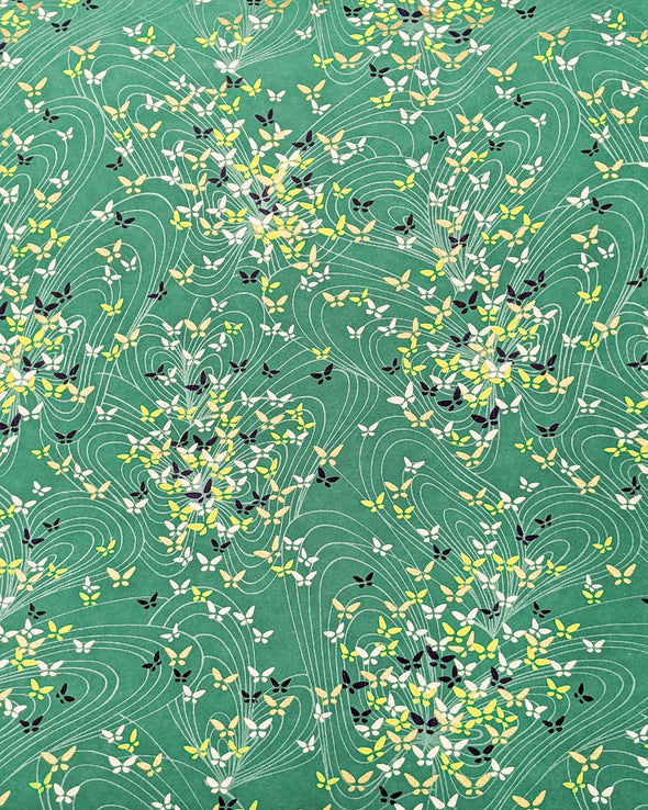 0866 Butterflies on Jade Green