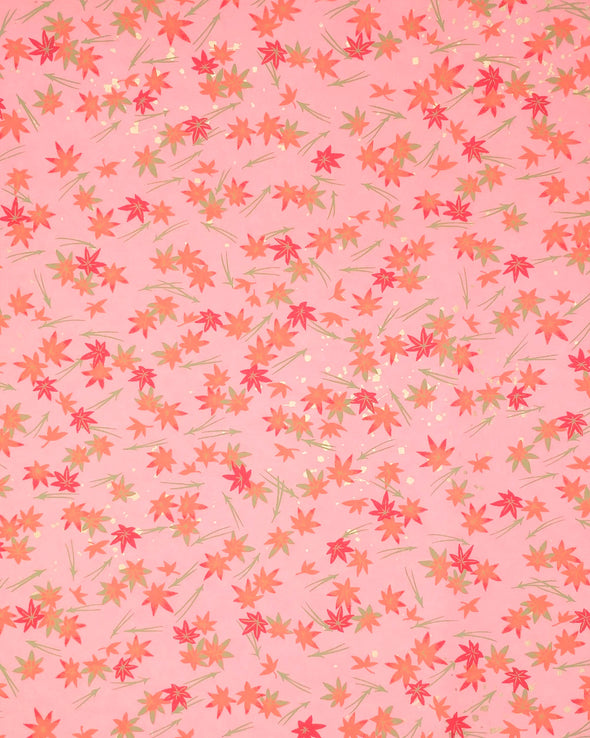 0878 Maple Leaves & Matsuba on Pink