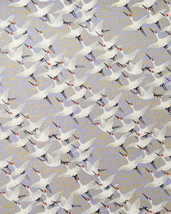 0900 Flock of Cranes on Purple