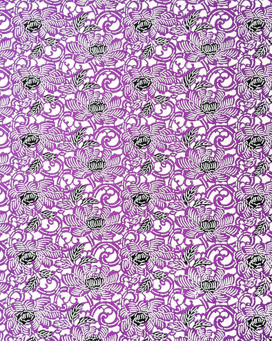 0937 Purple Peonies on White