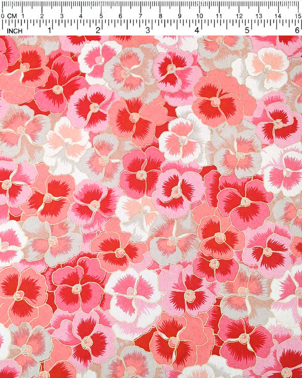 0949 Pink & White Pansies