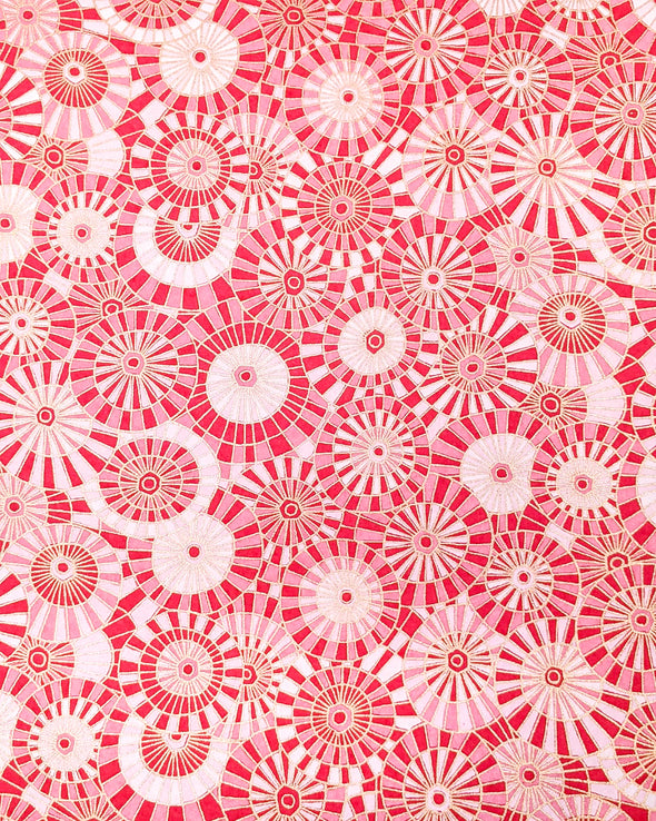 0953 Pink & White Abstract Parasols