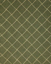 Japanese chiyogami paper featuring a metallic gold traditional san kuzushi (crosshatch) design on a dark green background.
