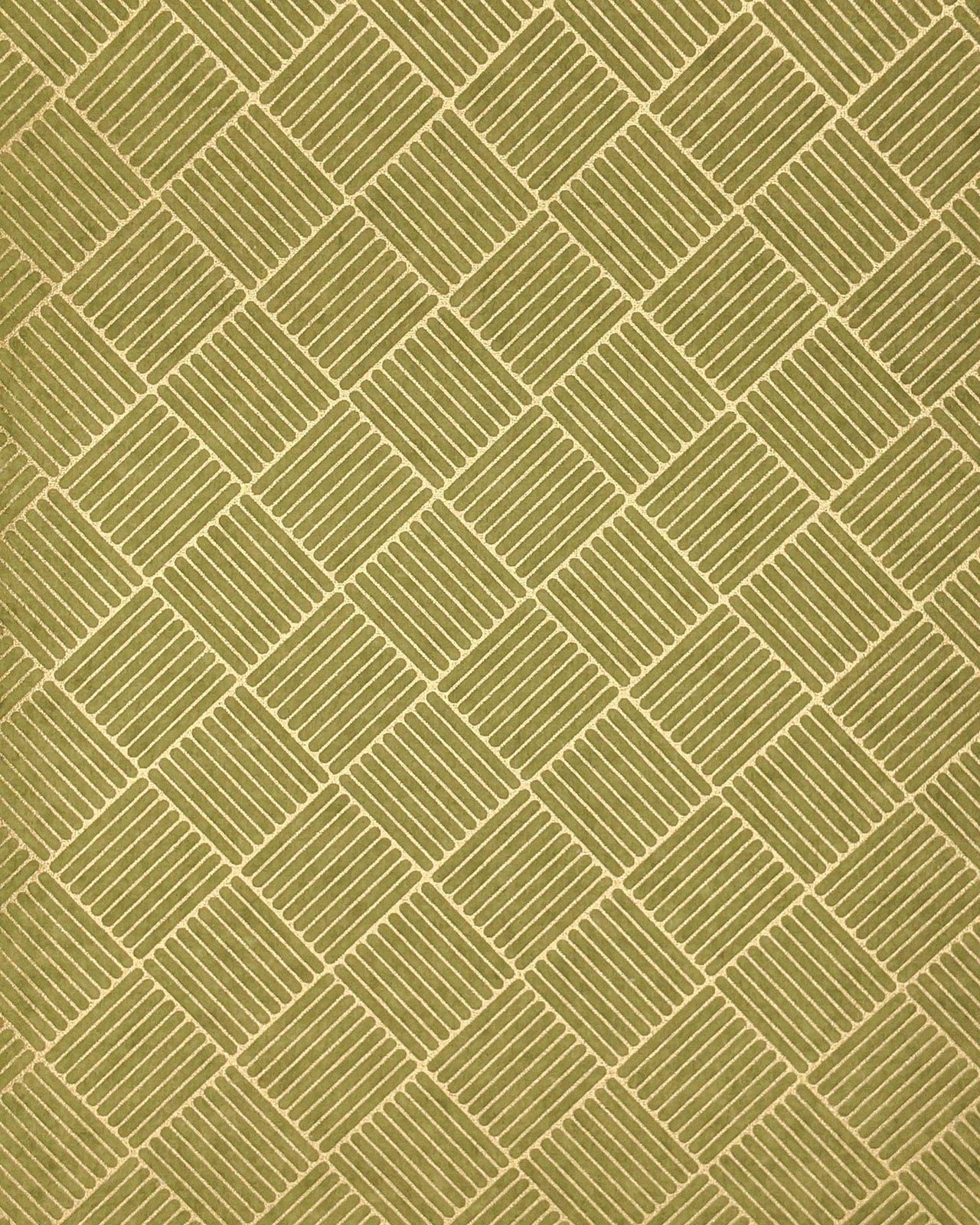 Japanese chiyogami paper featuring a metallic gold traditional san kuzushi (crosshatch) design on a light green background.