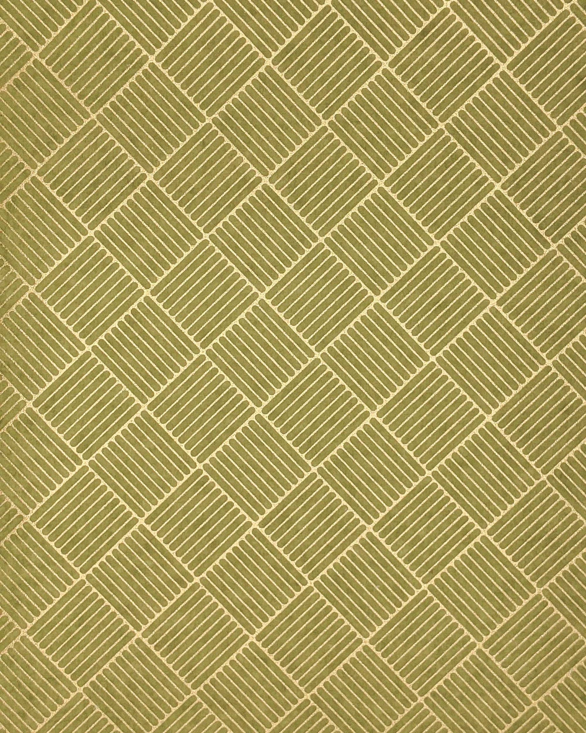 Japanese chiyogami paper featuring a metallic gold traditional san kuzushi (crosshatch) design on a light green background.