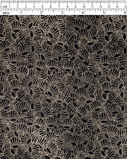 Japanese chiyogami paper featuring metallic gold dotted temari balls on a black background.